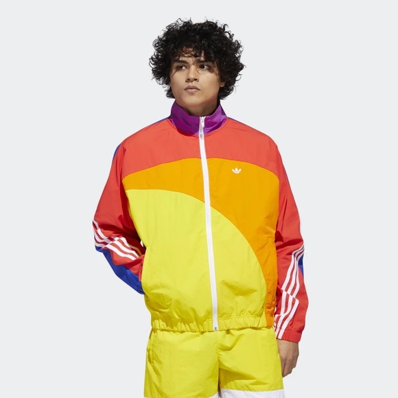 NWT Adidas pride off center rainbow jacket - Picture 4 of 15